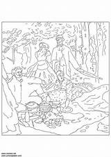 Monet Claude Coloring Pages Large sketch template