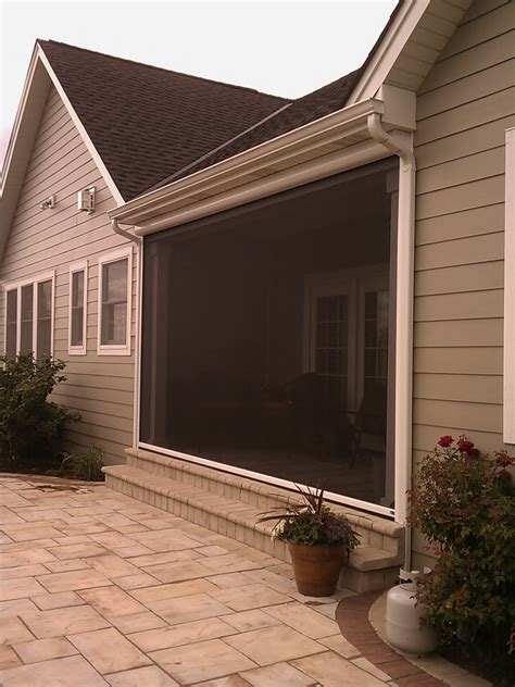 motorized retractable screens  patios porches garages