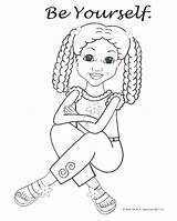 Coloring Pages Girl American African Print Doll Girls Printable Color Kids Book Afro Famous Cute Grace Sheets Jordan Anime Children sketch template