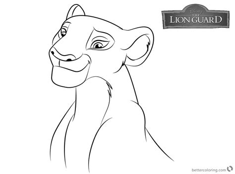 lion guard coloring pages nala  printable coloring pages