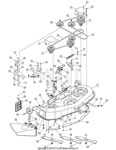 mtd anh  parts diagram  deck assembly