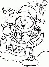 Coloring Christmas Pages Plays Drums Disney Coloringhome sketch template