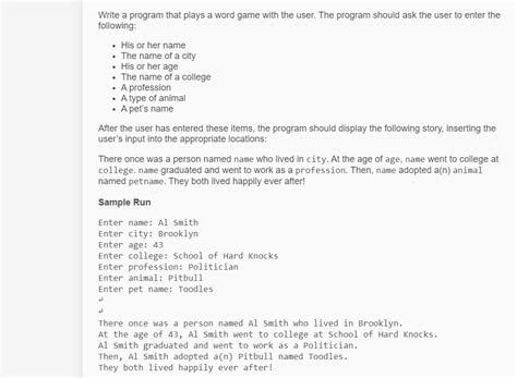 solved write  program  plays  word game   user cheggcom