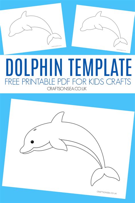 dolphin template  printable  crafts  sea