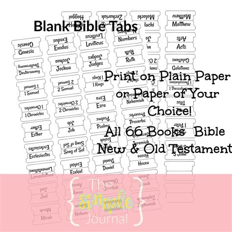 printable bible tab template