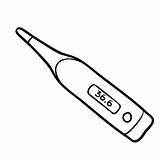 Thermometer Profession sketch template