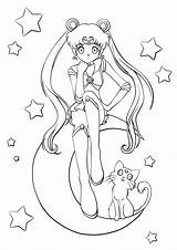 Sailor Moon Lineart Deviantart Coloring Cheila Pages Adult Cute sketch template