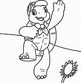 Franklin Turtle Coloring Pages Cartoon Clipart Books Activities Library Choose Board Popular sketch template
