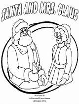 Coloring Claus Mrs Pages Santa Library Clipart Printables Face sketch template