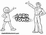 Town Lazytown Coloringhome sketch template