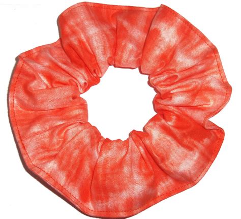 orange tie dye hair scrunchie fabric scrunchies by sherry