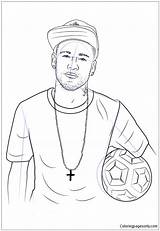 Neymar Pages Jr Coloring Color Man Kids Print sketch template