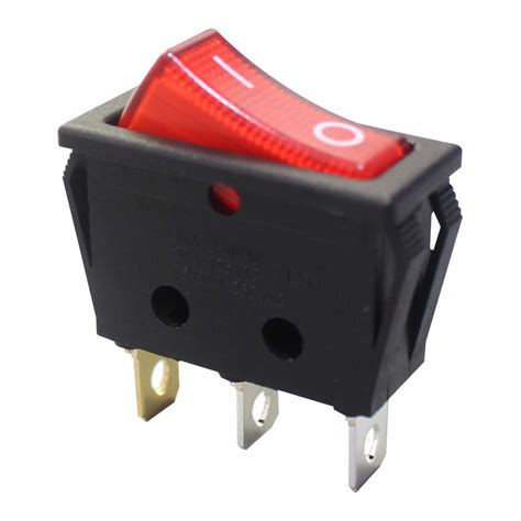 amazoncom daiertek pcs vac red illuminated rocker switch  pin toggle switch   spst