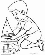 Coloring Pages Boat Boats Spring Toy Color Printable Clipart Sheets Paper Playing Colouring Boy Drawing Sports Kids Library Fun Print sketch template