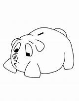 Sad Coloring Piggy Bank sketch template