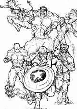 Coloring Super Squad Hero Amazing Marvel Netart sketch template
