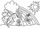 Coloring Spring Pages Flowers Printable Kids Library Clipart sketch template