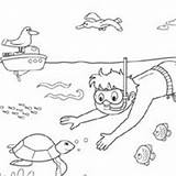 Snorkeling Coloring Fun Pages Surfnetkids sketch template