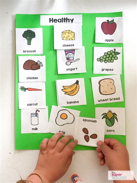 healthy foods posters worksheets  activities  super teacher