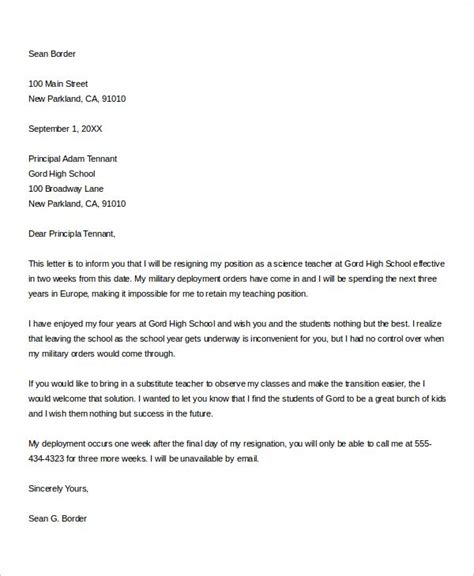 letter  resignation  teachers uk sample resignation letter