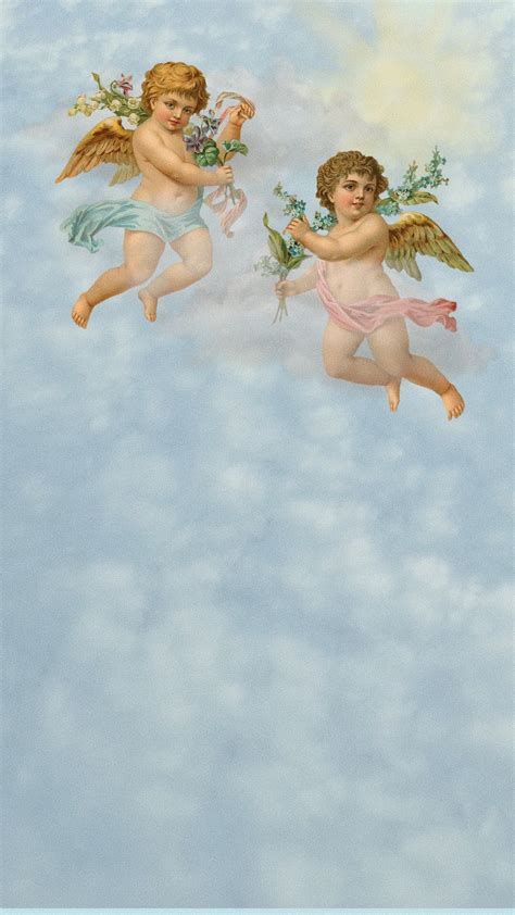 Clouds And Cherubs Wallpaper With Sunny Vsco Filter Cherub Art Angel
