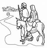 Joseph Donkey Bethlehem Clipartmag Fleeing Expecting sketch template