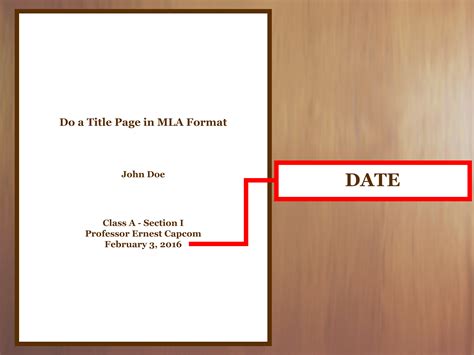 mla format cover page template