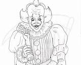 Coloring Clown Pennywise sketch template