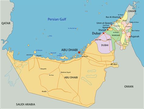 united arab emirates map guide   world