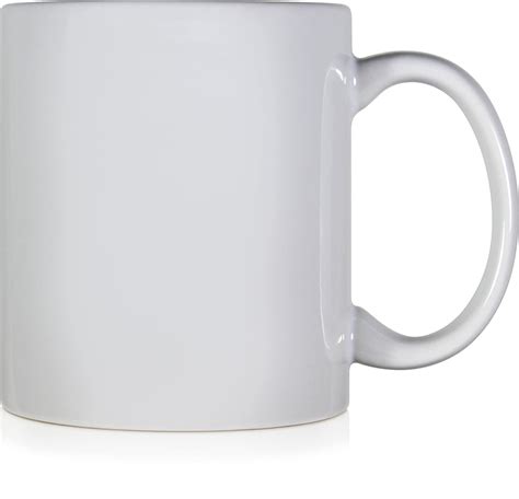 oz classic white coffee mugs large handle  ceramic construction