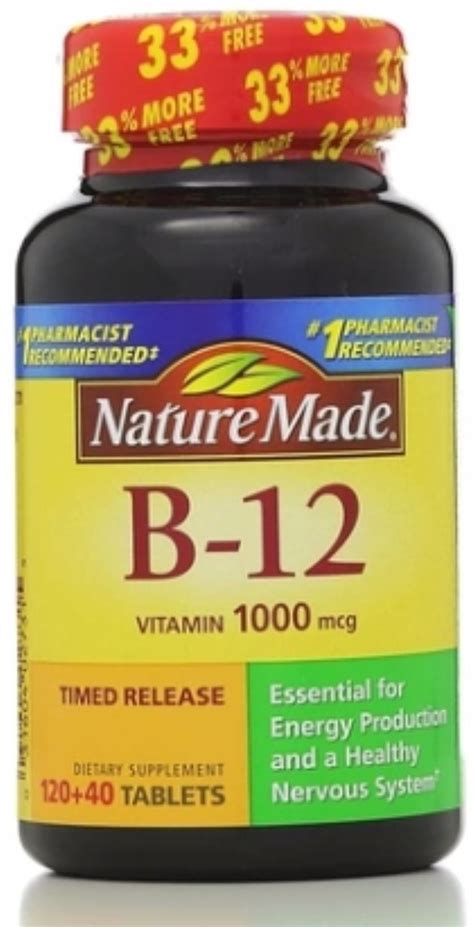 Nature Made Vitamin B 12 1000 Mcg Timed Release Tablets 160 Ea Pack Of
