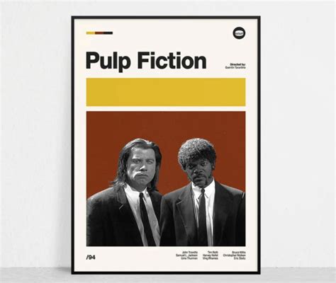 pulp fiction retro  print modern vintage mid century modern