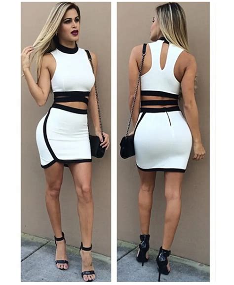 summer style women  piece outfits sexy club dress  crop top mini