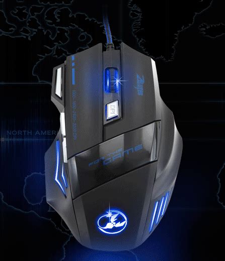 3200 dpi 7 button led optical usb wired gaming mouse