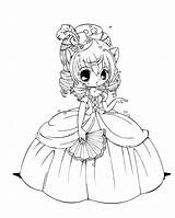 Coloring Chibi Pages Cute Princess Disney Girl Girls Coloringbay Choose Board sketch template