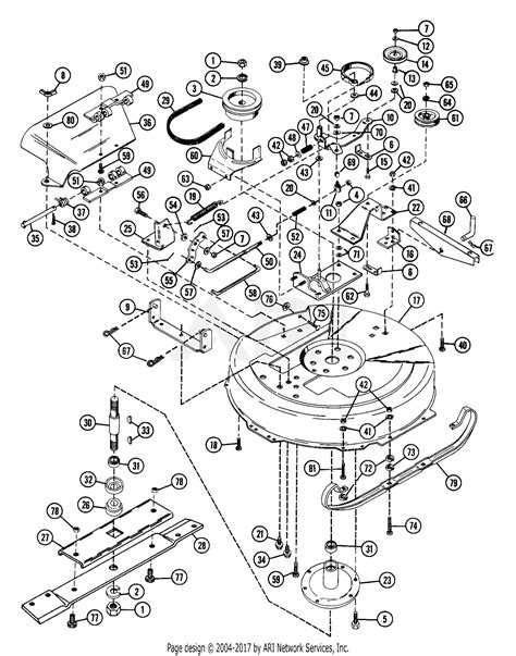 ariens   rme hp bs electric  deck parts diagram  mower  sn