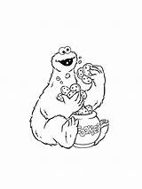 Cookie Monster Coloring Pages Printable Kids Bright Colors Favorite Color Choose sketch template