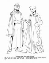 Coloring Pages Ages Middle Medieval Fashion Book Getcolorings Clothing Printable Uploaded User sketch template