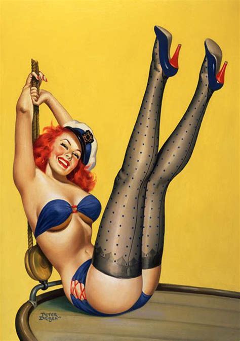 Sexy Pin Up Girl In Ww2 Pop Art Propaganda Retro Vintage
