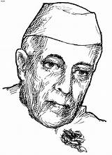 Nehru Jawaharlal Pandit sketch template