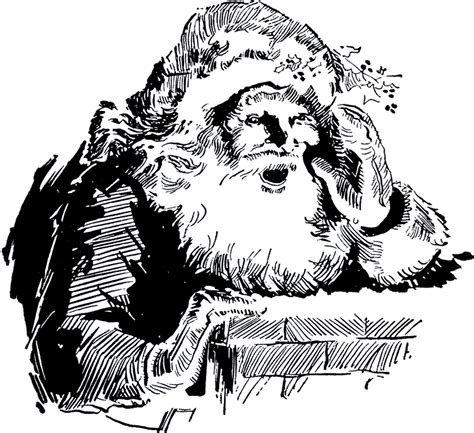 Santa With Chimney Image The Graphics Fairy
