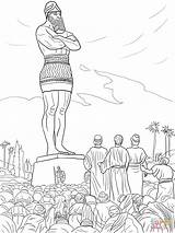 Abednego Furnace Fiery Nebuchadnezzar Shadrach Meshach Refused Daniels Biblia Supercoloring Estatua Ficha Dominical Escuela Sadrac Mesac sketch template
