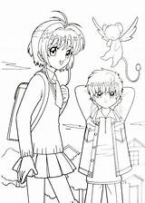 Sakura Cardcaptor Captor Coloriages Coloriage Museum Shaoran Cards Batch sketch template