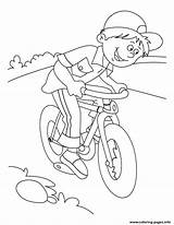 Coloring Bicycle Riding Pages Print Printable Color Book sketch template