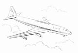 Coloring Pages Airplane Airliner Drawing Categories sketch template