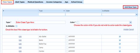 class types compudance  helpdesk