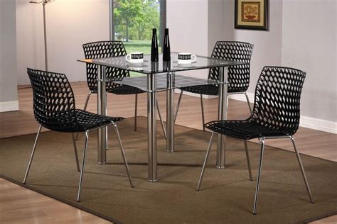 modern small square glass dining table   chairs homegenies