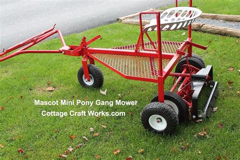pony miniatures sized horse drawn reel gang mower cart