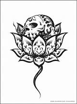 Badass Tattoo Tattoos Skull Designs Drawing Skulls Coloring Sugar Getdrawings Girl Lotus Nirvana sketch template