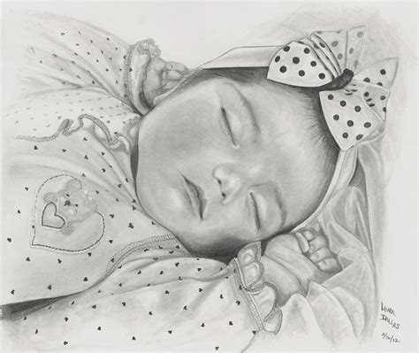 sleeping bella drawing by laura dallas